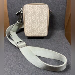 Calvin Klein Monogram Beige Belt Bag